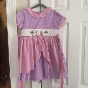 Shrimp & Grits Rapunzel Crochet Dress Size 5